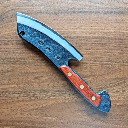 Kurotori Butcher Knife on wooden background