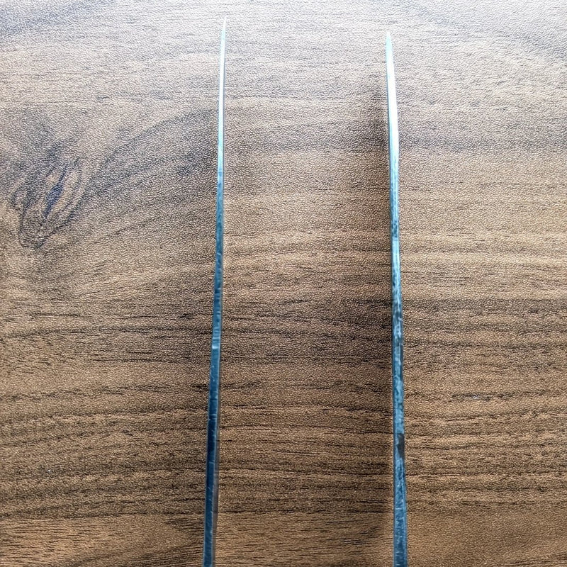 Blade thickness of Kurouchi Santoku 150mm crafted by Nakamura Blacksmith 