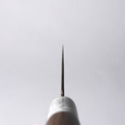 Closeup of Miwa Hamono Kurouchi Aogami No.1 Gyuto Knife 165mm blade thickness