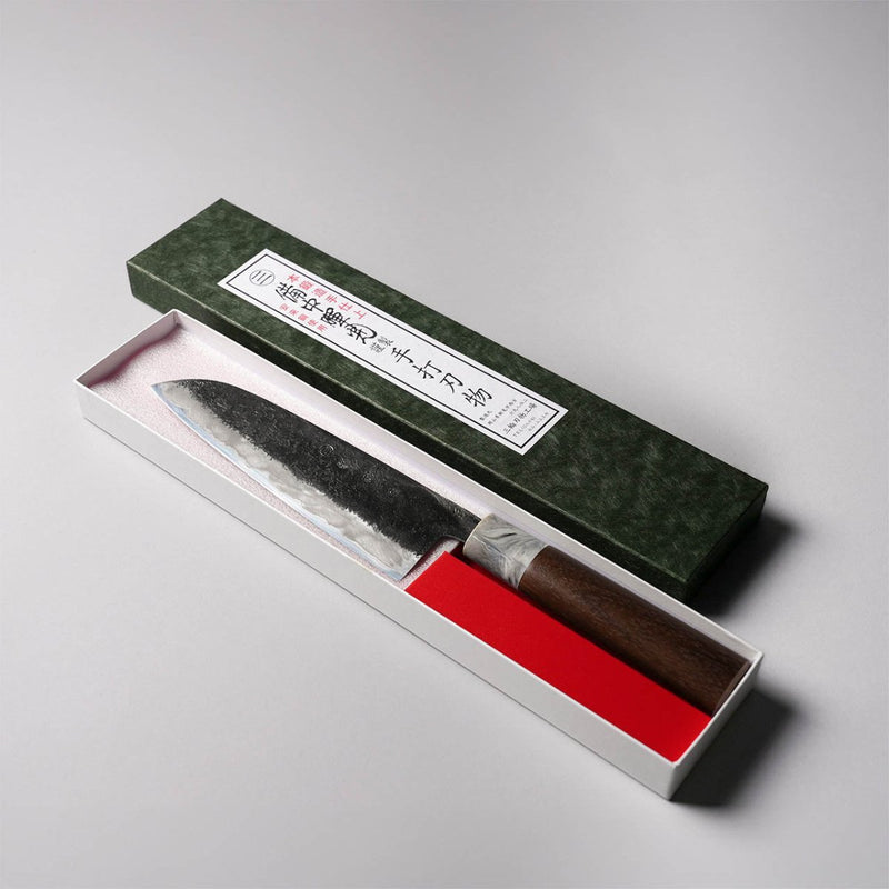 Miwa Hamono Kurouchi Aogami No.1 Gyuto Knife 165mm in its open box