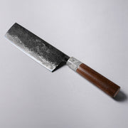 Miwa Hamono Kurouchi Aogami No.1 Nakiri Knife 185mm