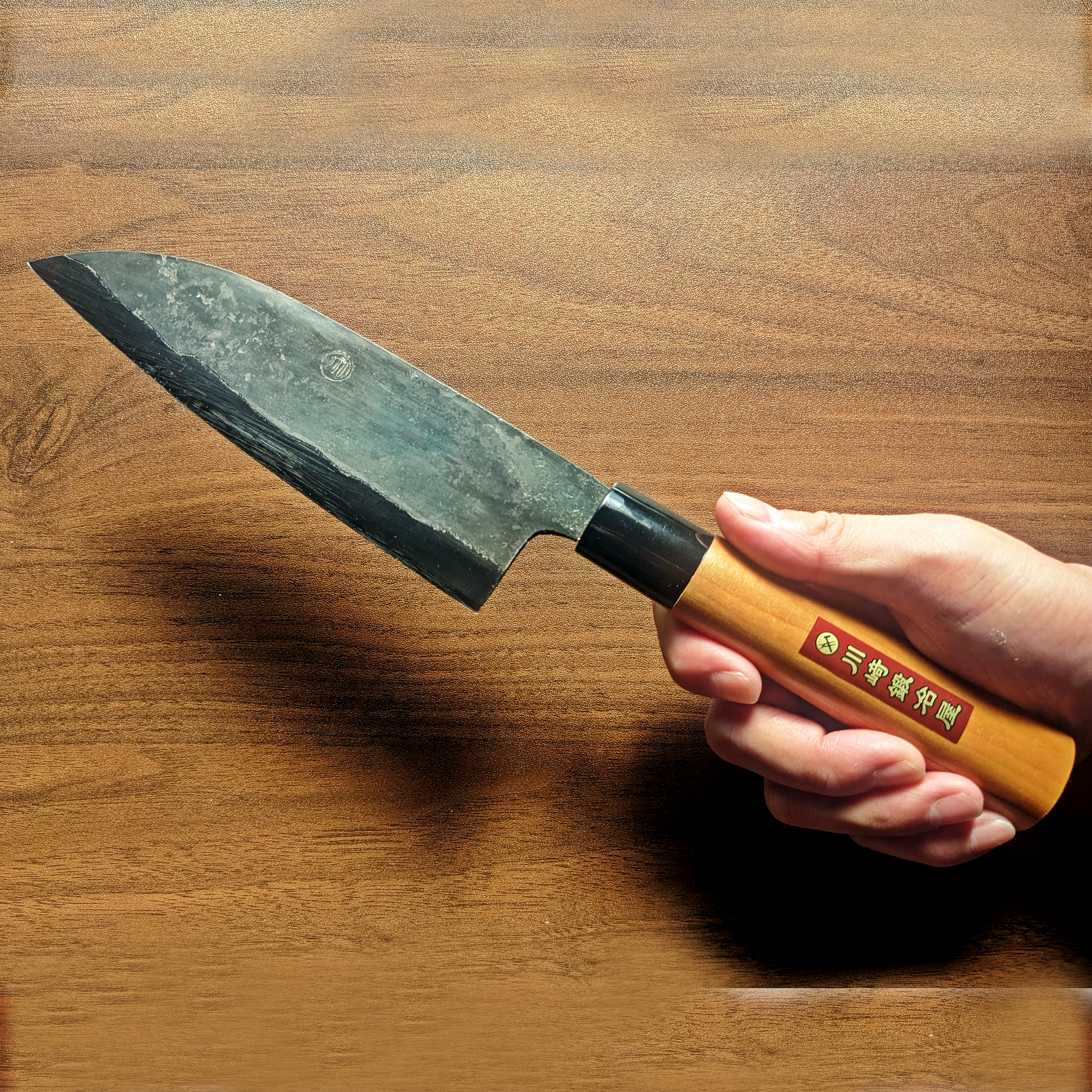 Kurouchi Santoku Kitchen Knife 160mm