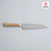 KISEKI Santoku Knife Mizunara Oak by Fukuda Hamono