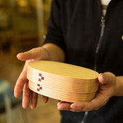 Hand holding a Bento Box Checked Pattern by MOCKATS